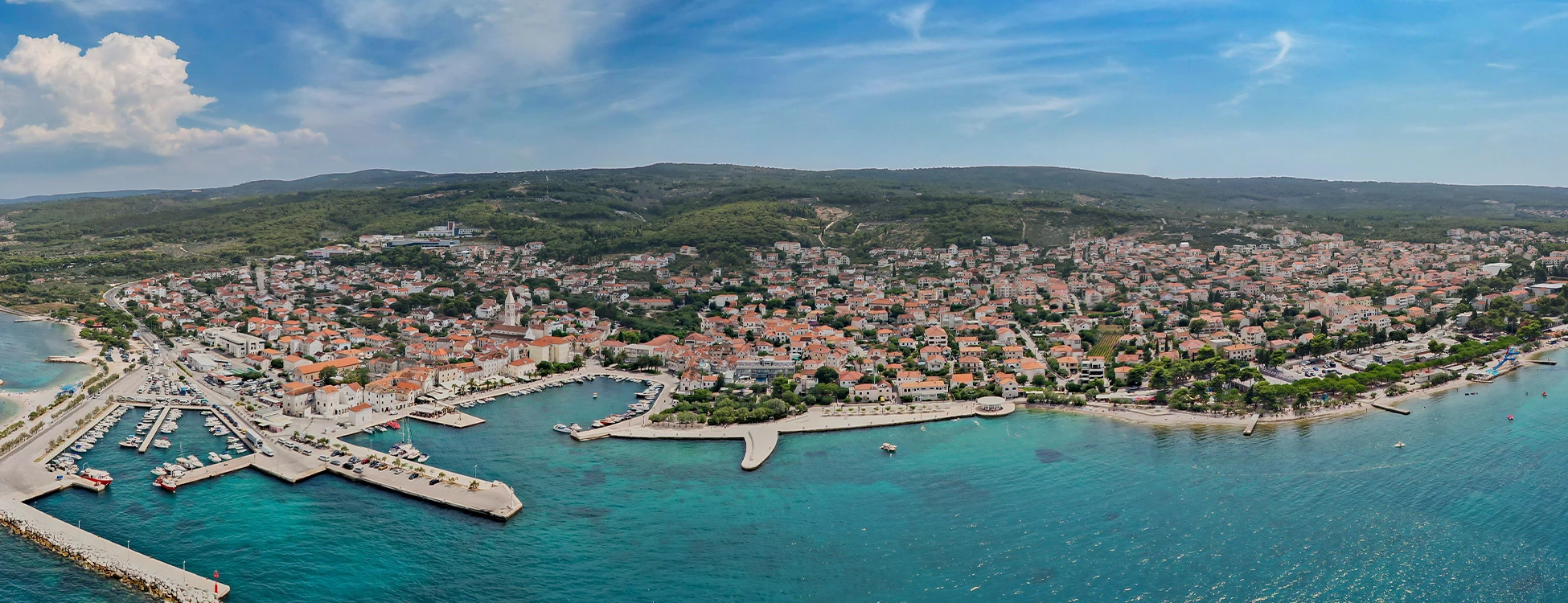 Blick auf die Stadt Krk
